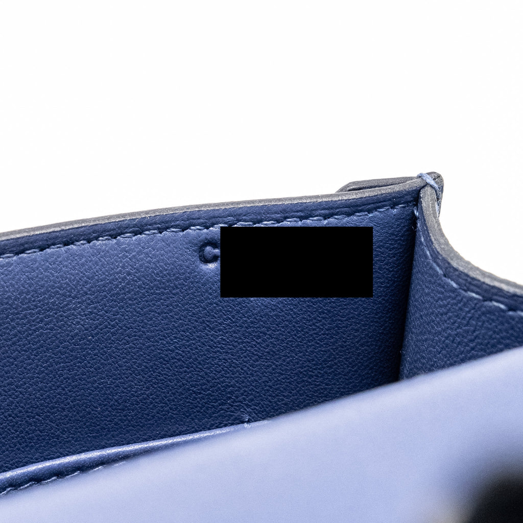 Hermes Mini Verrou Chèvre Mysore Blue Brighton SHW