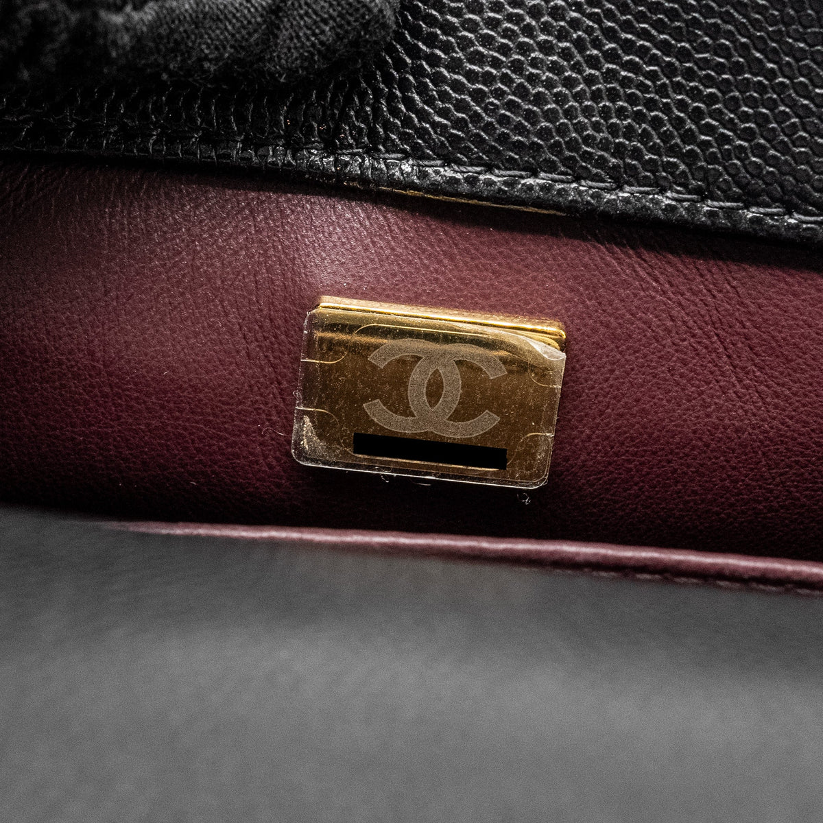 CHANEL MINI COCOHANDLE CAVIAR BLACK LGHW (MICROCHIP)