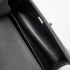 CHANEL MEDIUM BOY BAG CAVIAR BLACK RUTHENIUM HARDWARE (MICROCHIP)