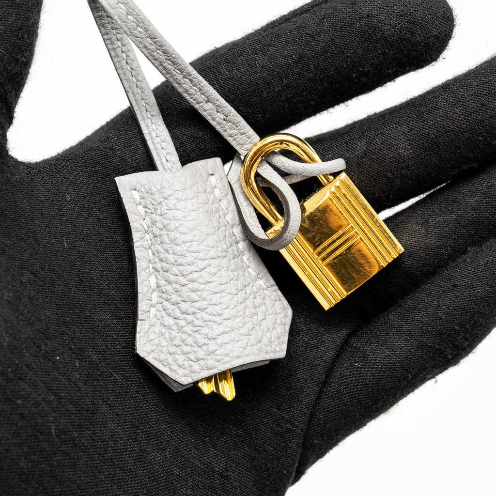 Hermes Kelly 25 Togo Gris Mouette GHW