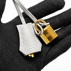 Hermes Kelly 25 Togo Gris Mouette GHW