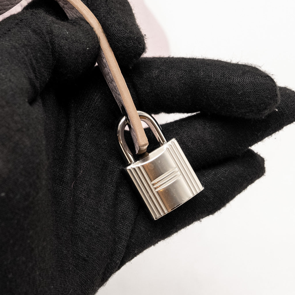 Hermes Picotin 18 Lock Bag Clemence Mauve Pale SHW