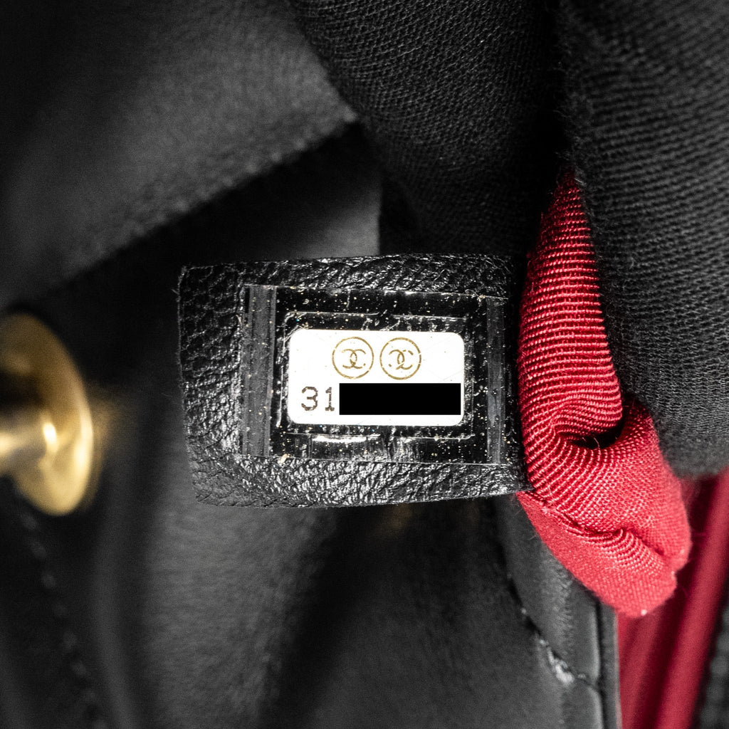 CHANEL SMALL 19 BAG LAMBSKIN BLACK MULTICOLOR HARDWARE
