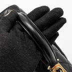 CHANEL TOP HANDLE TRENDY CC FLAP BAG LAMBSKIN BLACK LGHW