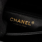 CHANEL TOP HANDLE TRENDY CC FLAP BAG LAMBSKIN BLACK LGHW