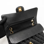 CHANEL MEDIUM CLASSIC DOUBLE FLAP BAG CAVIAR BLACK GHW (MICROCHIP)