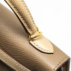 Hermes mini kelly II special order Epsom etoupe / trench GHW