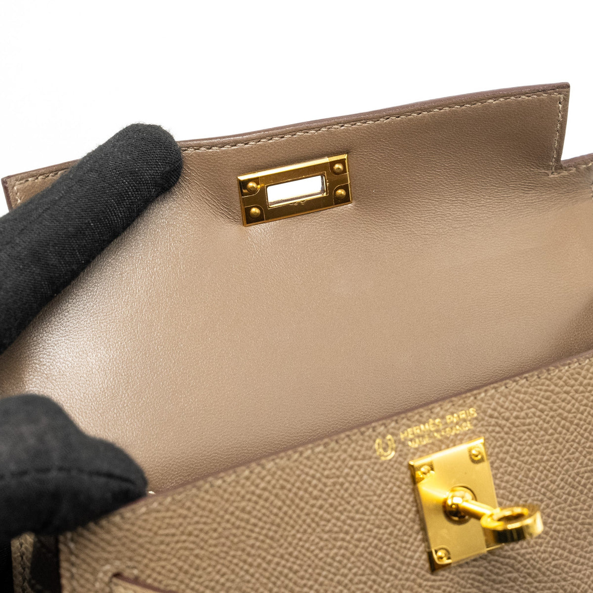 Hermes mini kelly II special order Epsom etoupe / trench GHW