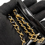 CHANEL 23C SMALL HOBO BAG SHINY CALFSKIN BLACK BRUSHED GHW(MICROCHIP)