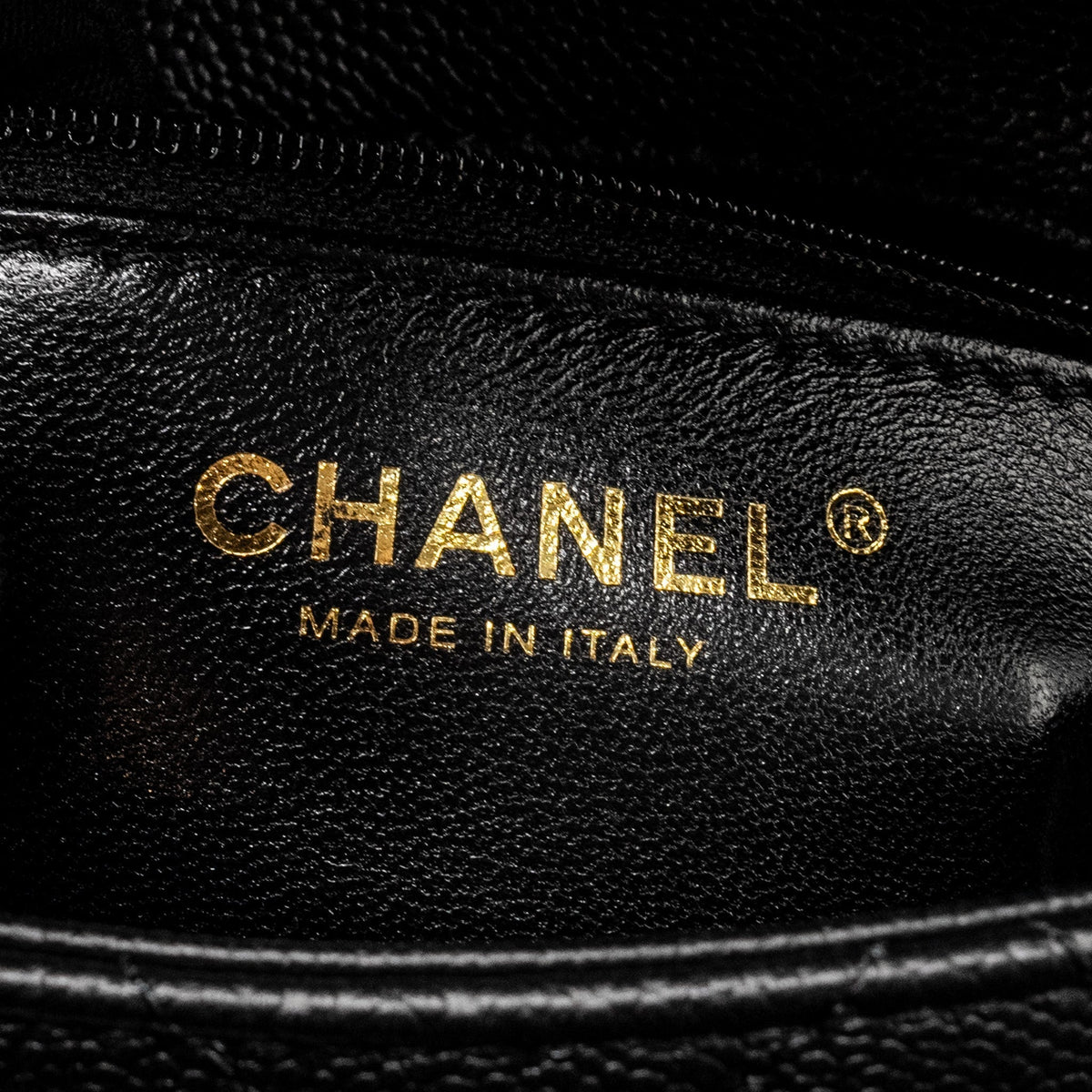 CHANEL COCO LOVE FLAP BAG WITH ADJUSTABLE CHAIN CAVIAR BLACK GHW (MICROCHIP)