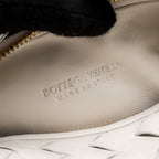BOTTEGA VENETA MINI JODIE LAMBSKIN WHITE GHW