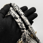 DIOR MEDIUM LADY D-LITE BAG PLAN DE PARIS EMBROIDERY CANVAS BLACK/WHITE LGHW