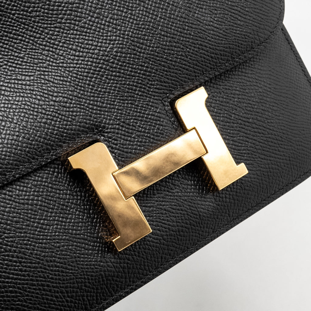 HERMES MINI CONSTANCE EPSOM BLACK RGHW