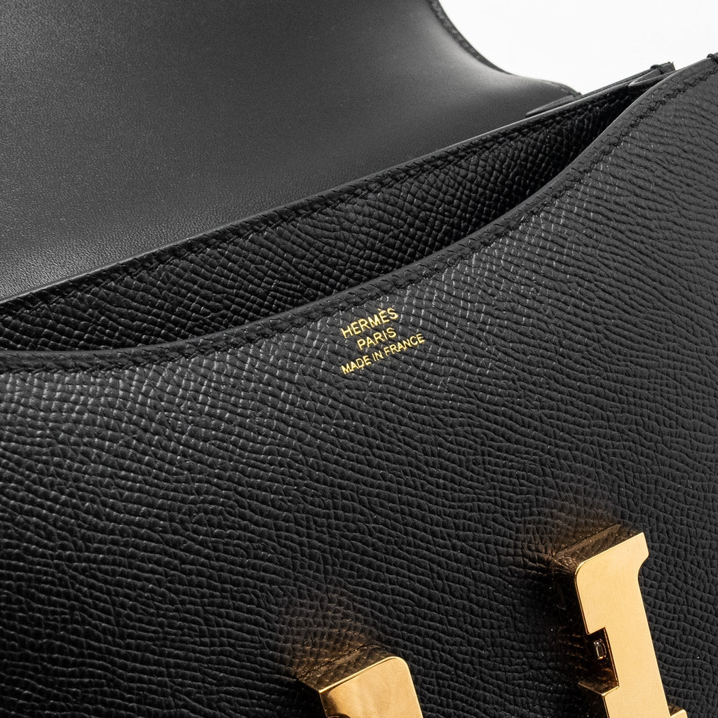 HERMES MINI CONSTANCE EPSOM BLACK RGHW