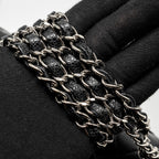 CHANEL MEDIUM CLASSIC DOUBLE FLAP BAG CAVIAR BLACK SHW