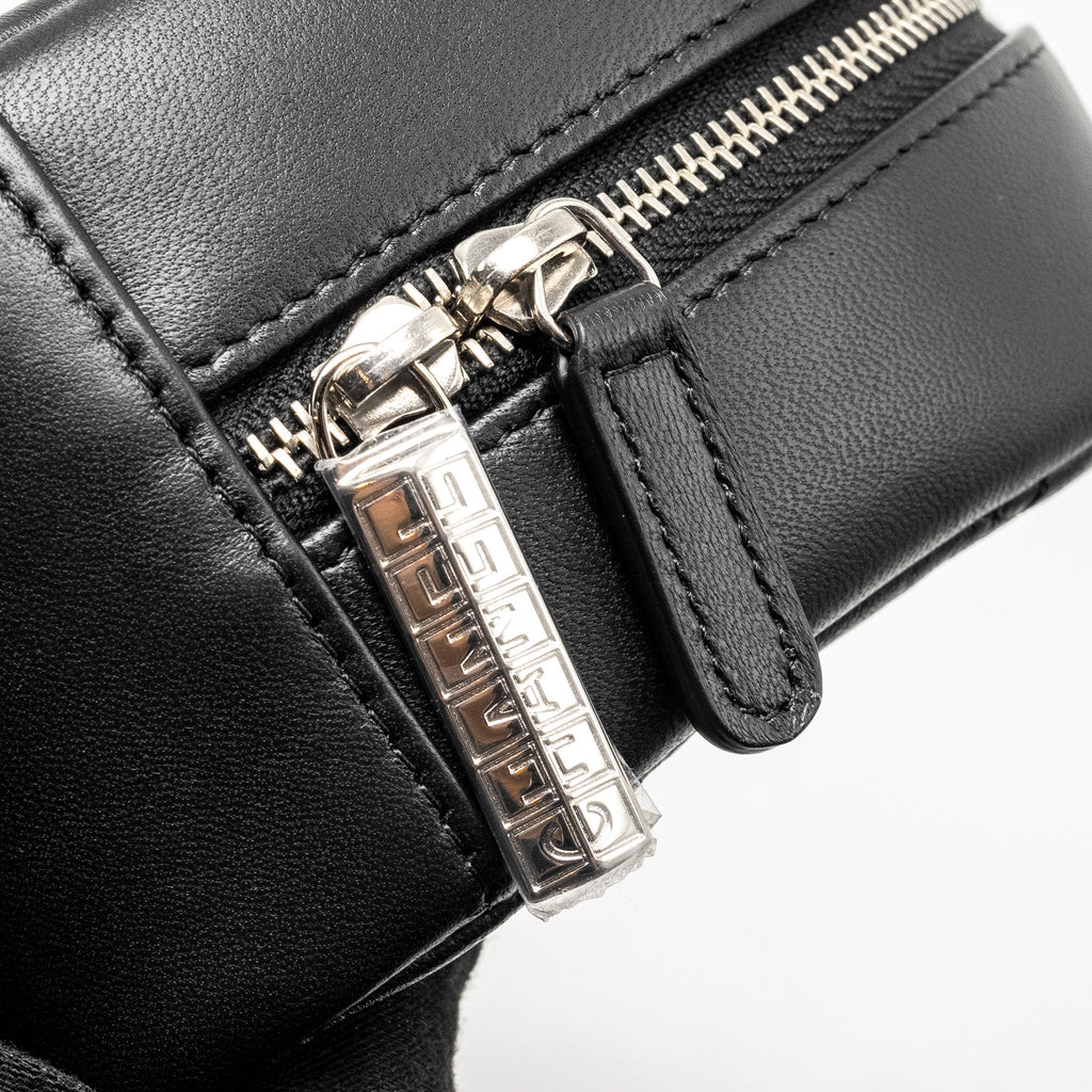 CHANEL QUILTED COSMETIC POUCH LAMBSKIN BLACK SHW