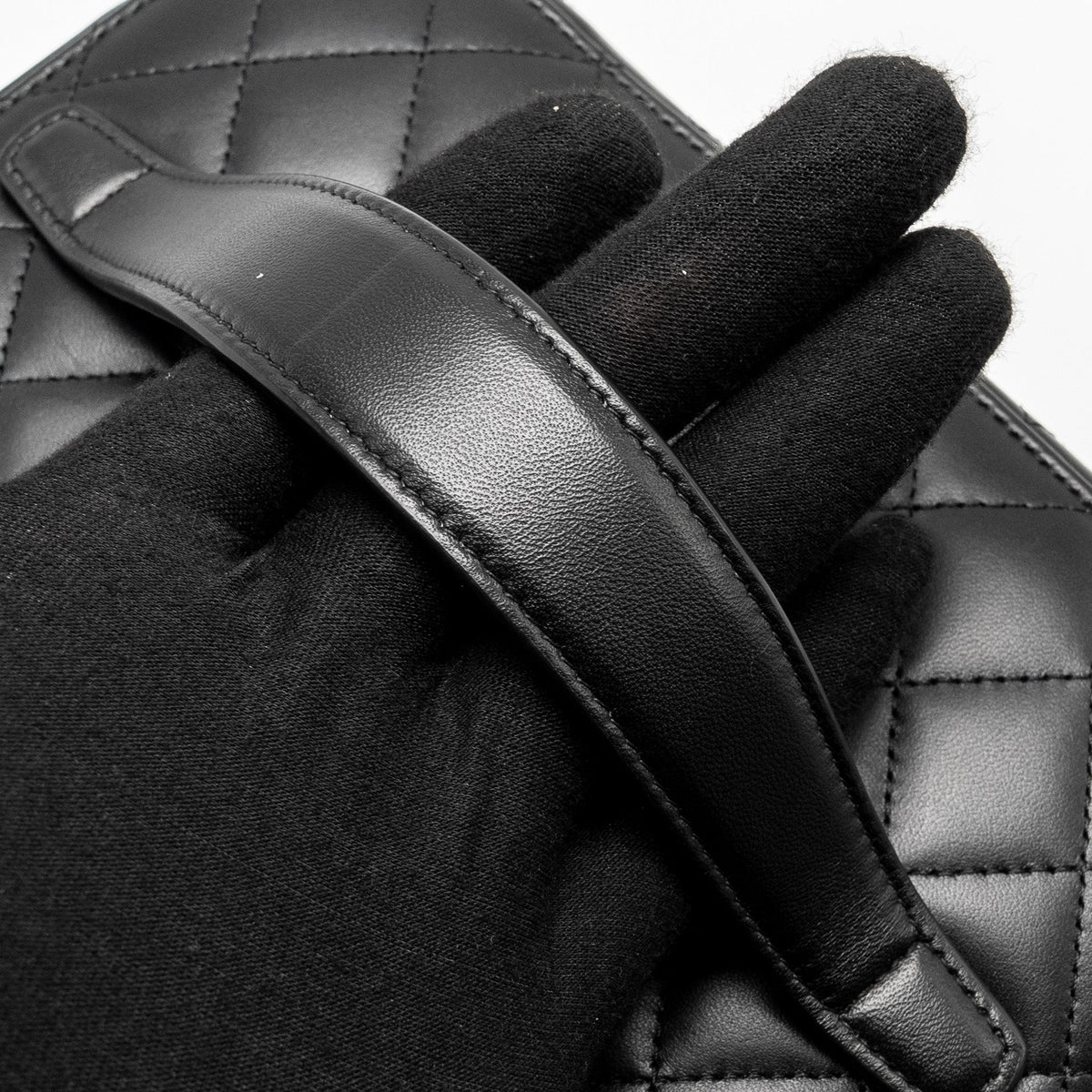 CHANEL QUILTED VANITY CASE LAMBSKIN BLACK SHW