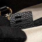GUCCI INTERLOCKING G SOHO TOTE BAG CALFSKIN BLACK GHW