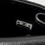 CHANEL TOP HANDLE MINI FLAP BAG WITH CHAIN CAVIAR BLACK LGHW (MICROCHIP)