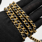 CHANEL GOLD CRUSH MINI FLAP BAG CALFSKIN BLACK GHW (MICROCHIP)