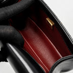 CHANEL GOLD CRUSH MINI FLAP BAG CALFSKIN BLACK GHW (MICROCHIP)
