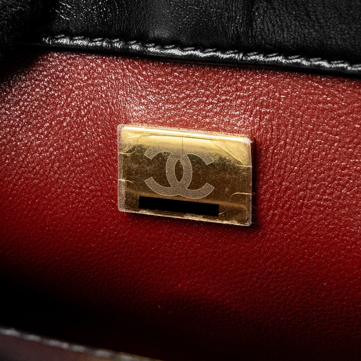 CHANEL GOLD CRUSH MINI FLAP BAG CALFSKIN BLACK GHW (MICROCHIP)