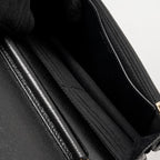 CHANEL DETAILED CC LOGO WALLET ON CHAIN CAVIAR BLACK GHW (MICROCHIP)