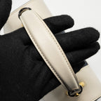 GUCCI MINI SYLVIE TOP HANDLE BAG CALFSKIN WHITE GHW