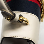 GUCCI MINI SYLVIE TOP HANDLE BAG CALFSKIN WHITE GHW
