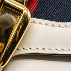 GUCCI MINI SYLVIE TOP HANDLE BAG CALFSKIN WHITE GHW