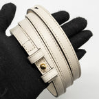GUCCI MINI SYLVIE TOP HANDLE BAG CALFSKIN WHITE GHW