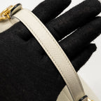 DIOR MINI SADDLE BAG CALFSKIN WHITE GHW