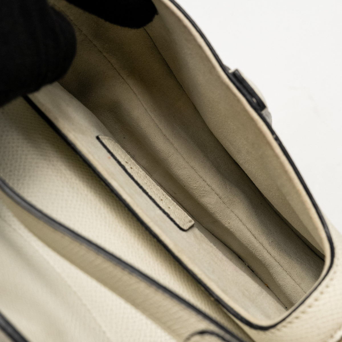 DIOR MINI SADDLE BAG CALFSKIN WHITE GHW