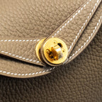 Hermes Mini Lindy II Clemence Etoupe GHW