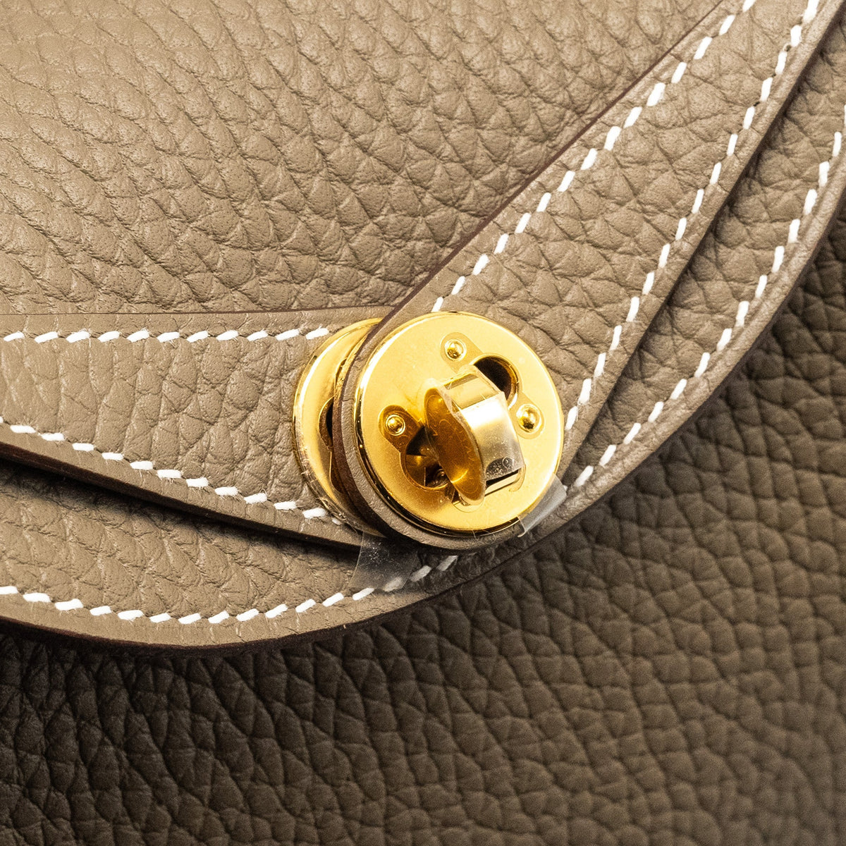 Hermes Mini Lindy II Clemence Etoupe GHW