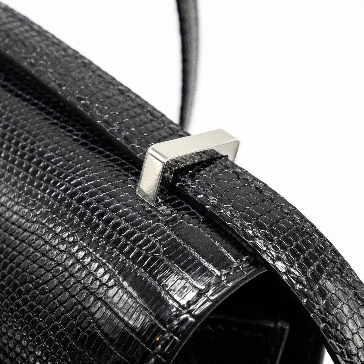 HERMES MINI CONSTANCE LIZARD VARANUS SALVATOR BLACK SHW