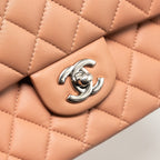 CHANEL MEDIUM CLASSIC DOUBLE FLAP BAG LAMBSKIN PINK SHW (MICROCHIP)