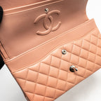 CHANEL MEDIUM CLASSIC DOUBLE FLAP BAG LAMBSKIN PINK SHW (MICROCHIP)