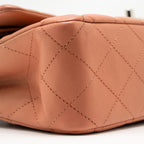 CHANEL MEDIUM CLASSIC DOUBLE FLAP BAG LAMBSKIN PINK SHW (MICROCHIP)