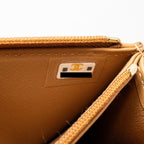 CHANEL TOP HANDLE MINI FLAP BAG LAMBSKIN CARAMEL LGHW (MICROCHIP)