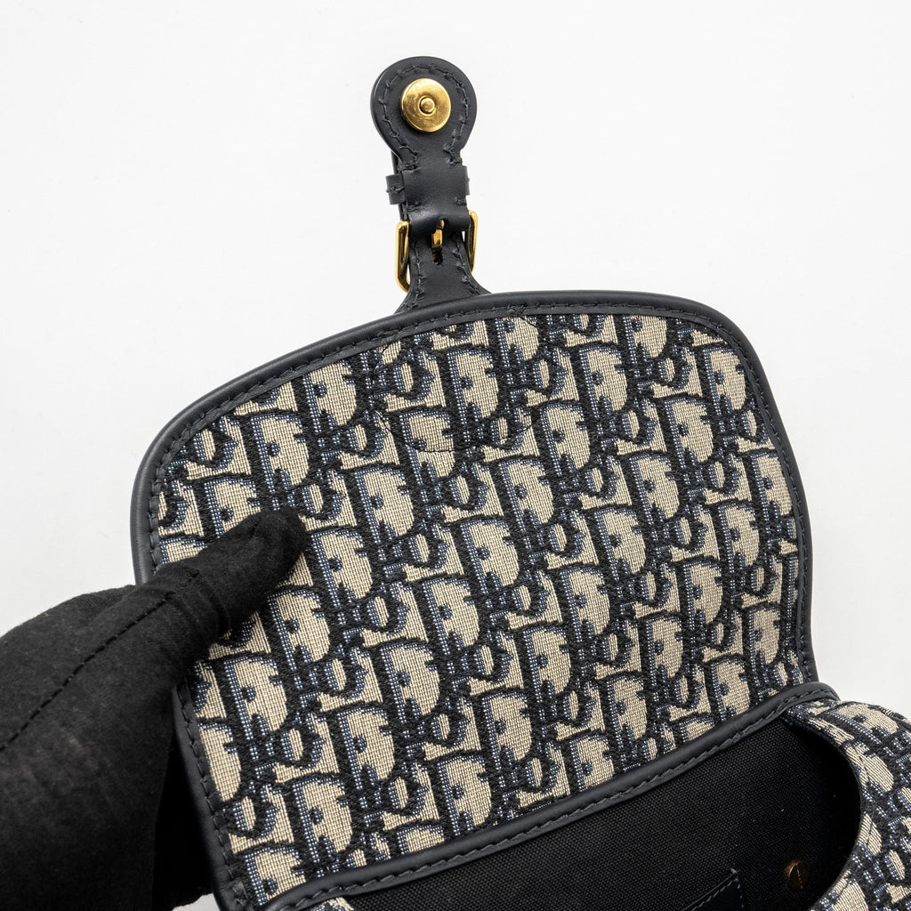 DIOR MEDIUM BOBBY BAG BLUE DIOR OBLIQUE JACQUARD GHW