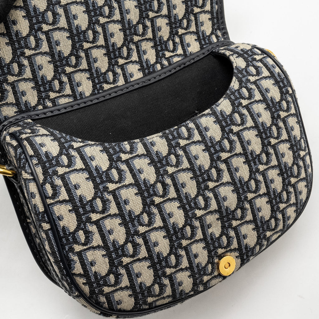 DIOR MEDIUM BOBBY BAG BLUE DIOR OBLIQUE JACQUARD GHW