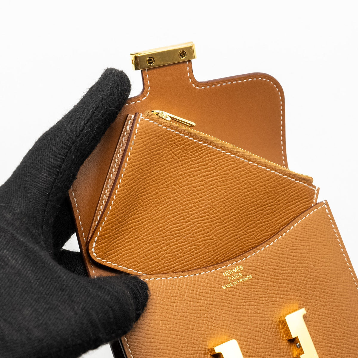Hermes Constance Slim Epsom Gold GHW