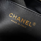 CHANEL 22K HOBO SHOULDER BAG LAMBSKIN BLACK GHW (MICROCHIP)