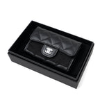 CHANEL CLASSIC FLAP CARD HOLDER CAVIAR BLACK SHW (HOLOGRAM)