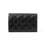 CHANEL CLASSIC FLAP CARD HOLDER CAVIAR BLACK SHW (HOLOGRAM)