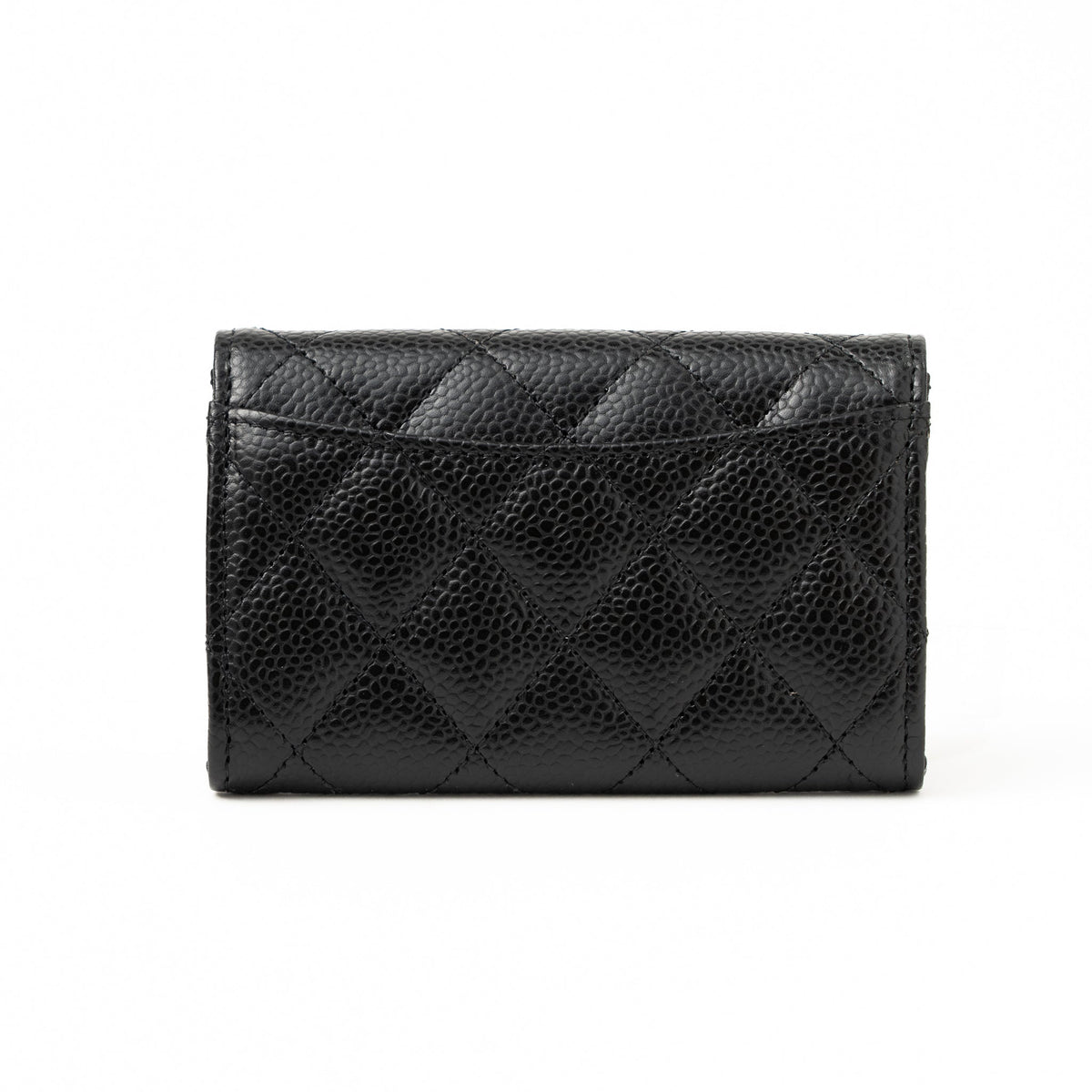 CHANEL CLASSIC FLAP CARD HOLDER CAVIAR BLACK SHW (HOLOGRAM)